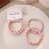 Novo Elástico de Cabelo Cor Doce Primavera Antecipada Estilo Coreano Anel de Cabelo de Menina Alta Elasticidade Combina com Tudo Elástico de Rabo de Cavalo Elástico de Cabelo Acessórios de Cabelo