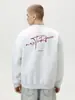 Moletom Masculino Americano High Street com Estampa de Letras Contrastantes, Gola Redonda, Outono, Textura Pesada, Pulôver, Silhueta Solta, Jaqueta