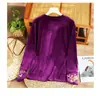 Nova Camisa de Base de Veludo com Gola Redonda para Outono e Inverno para Usar por Baixo e por Cima, Camisa Chique Estilo Ocidental, Camiseta Solta de Tamanho Grande com Efeito Emagrecedor para Mulheres