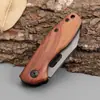 Mini 101 Cuchillo Plegable Portátil para Exteriores Herramientas de Camping para Exteriores Cuchillo para Pepinillos Cuchillo con Mango de Madera Cuchillo de Regalo