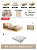 Tecnologia de Cama de Profiterole Cama de Suspensão de Veludo com Luz Cama de Casal Moderna Simples Cama de Tecido Cama de Casal com Armazenamento
