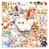 55 Pegatinas de Animales de Dibujos Animados con Ojos Grandes, Lindas Pegatinas de Mascotas con Ojos Estrellados, Decoración para Diario DIY, Pegatinas para Caja de Almacenamiento de Tazas de Agua