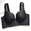Tallas Grandes Sin Varillas Busto Grande Busto Pequeño Visible Cómodo Ropa Interior para Mujeres Estilo Delgado Push-up Anticaída Soporte Lateral Transpirable Sujetador