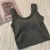 Camisola de mujer para combinar con todo, interior y exterior, copa fija con almohadilla para el pecho, base informal, transpirable, antidesgaste, ligera, envolvente, top de tubo para el pecho.
