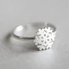 Anillo abierto de plata de ley s925 elemento de tracción de seda copo de nieve anillo de plata para mujer moda coreana joyería de plata de ley venta al por mayor