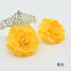 Pintura a Óleo de Flor de Rosa, Flor de Lótus Artificial, Peônia de Outono Vintage, Acessórios DIY para Prendedor de Cabelo e Corsage de Flor, Cenário de Casamento