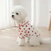 Disfraces de Pareja para Mascotas para el Día de San Valentín con Estampados de Corazón, Camisetas Delgadas de Encaje Acanalado para Primavera y Otoño, Adecuadas para Perros Pequeños y Medianos