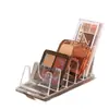 Divisor de Paleta de Sombras Multicolores Estante de Almacenamiento Soporte de Escritorio para Tocador con Superficie Inclinada para Fácil Acceso Organizador de Maquillaje Transparente