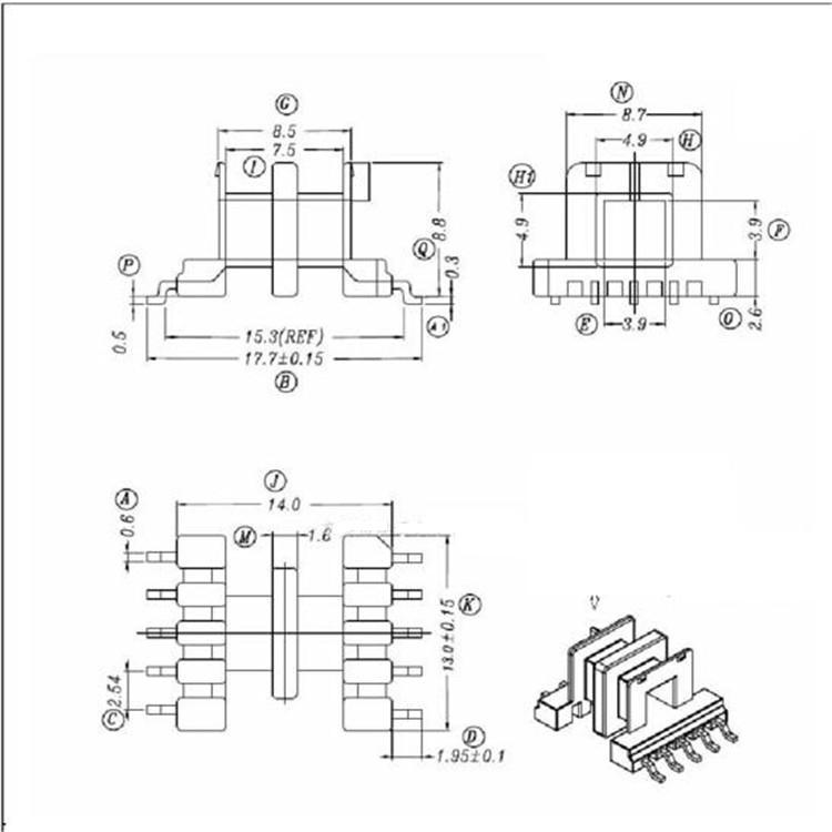 EF12.6双槽贴片5+5 SYT-1203