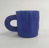 Taza de cerámica para pastel japonesa y coreana, taza de orejas grandes TikTok, taza de tinta salpicada, taza de agua para macarrones, taza nórdica grande y gorda