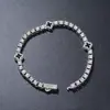 Pulsera de Cadena de Tenis con Diamantes Incrustados de Trébol de Cuatro Hojas Hip-Hop para Mujer, Pulsera de Alta Gama, Pulsera, Joyería para Manos, Accesorios Populares Transfronterizos