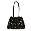 Bolso único de lunares para mujer, nuevo modelo 2026, bolso de hombro/cruzado simple y elegante, bolsa tote de gran capacidad para el trabajo