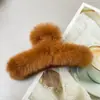Oufei Le versão coreana do grande clipe de pelúcia de vison outono e inverno parte de trás da cabeça cabelo de coelho clipe de tubarão grampo de cabelo acessórios de cabelo atacado