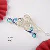 Novo Grampo de Cabelo com Borla Vintage Estilo Chinês para Casamento, Presilha de Tubarão Grande com Pérola Festiva da Moda, Grampo Super Fada Celebridade da Internet para Meninas