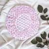Touca de Banho Colorida Espessa Reutilizável Impermeável com Bolinhas de Eva para Adultos Pe Anti-Mancha de Óleo Chapéu Impermeável