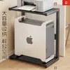 Soporte de torre para computadora de escritorio para el hogar y la oficina, estante de almacenamiento de doble capa para el suelo, bandeja organizadora para la caja de la computadora, base de almacenamiento
