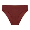 Roupa íntima feminina de algodão puro respirável com entrepernas, estilo novo transfronteiriço europeu e americano, cintura média, tamanho grande, sexy, cobre o quadril, tanga esportiva