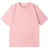 Camiseta de Algodão Sorona com Ombro Caído 220g, Estilo Hong Kong, Logo Personalizável, Manga Curta, Modelagem Solta, Unissex, Manga Curta de Peso Pesado