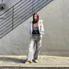 Nova Versão Correta Estilo Coreano 26 Novo Estilo Americano Coração Grande Gola de Pelo Jaqueta Moletom com Capuz Fechamento em Zíper Top