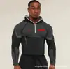 Ropa de Fitness Ajustada con Capucha 2Xu para Hombre Youngla Transpirable de Secado Rápido Elástica para Correr, Entrenamiento al Aire Libre, Top de Manga Larga