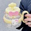 Vaso de Agua para Niñas, Popote de Verano de Aspecto Elevado, Vaso de Gran Barriga, Colador de Té de Gran Capacidad, Resistente a Altas Temperaturas, Lindo Vaso de Plástico para Hacer Té