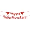 Bandera de San Valentín Feliz Día de San Valentín Amor Flash Rojo Flor Decoraciones de Fiesta Amor Flor