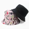 Sombrero de pescador de doble cara con estampado de calaveras para hombres y mujeres, sombrero de sol con protección solar, sombrero tipo cubo moderno para exteriores
