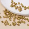 Roda espaçadora de contas a laser dourada antiga que preserva a cor pulseira com contas colar com contas joias artesanais DIY com contas