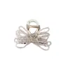 Pinza de Garra Mediana de Flor de Cristal de Gama Alta para Mujer, Pasador para Moño en la Parte Trasera de la Cabeza, Accesorio para el Cabello de Pinza de Tiburón