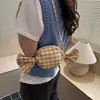 Bolsa de Doces com Design Personalizado para Mulheres Moda Nova Primavera e Verão 2026 Design de Nicho Xadrez Bolsa de Ombro Único Transversal