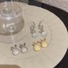 Pendientes de conejo con piedra de ojo de gato pequeños y sencillos con aguja de plata 925, modernos, ligeros, de lujo, de moda, de celebridades de Internet, del mismo estilo.