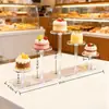 Estante Transparente para Almacenamiento de Postres y Snacks Estante de Exhibición de Muestras para Panadería Estante Acrílico Elevador para Exhibición de Pasteles