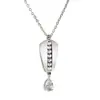 Collar colgante de fila de diamantes de circón simple europeo y americano tendencia elegante collar colgante de diamante pendientes conjunto para mujer venta al por mayor