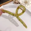 Pinza para el Cabello Grande de Gel Transparente de Color, Pinza Tiburón Simple para Moño en la Parte Trasera de la Cabeza, Pinza para Cola de Caballo, Accesorio para el Cabello, Estilo para Viajes Diarios