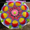 Fabricante Inovador Suporte de Guarda-chuva Tipo Guirlanda Atacado Diâmetro 1,8m Pé Alto Dobrável Grande Bola de Papel Pano Guirlanda para Funeral