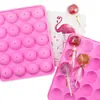 2026 En Stock 0-9 Número Redondo Paleta Película Molde Resistente a Altas Temperaturas Grado Alimenticio Silicona Creativo DIY Molde para Pastel