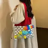 Bolsa de Hombro de Ganchillo con Diseño de Pez Hueco para el Otoño, Bolso de Mano de Gran Capacidad de un Solo Hombro para Mujer, Ligero y Versátil para el Uso Diario de Estudiantes