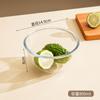 Tigela de vidro transparente resistente a altas temperaturas espessada e bacia Tigela de salada grande doméstica de vidro de alto borosilicato para forno de microondas