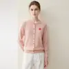 Suéter chaqueta de punto cálido cómodo de estilo popular nuevo para otoño e invierno, 100% cachemira pura, botones de colores, moda juvenil, cuello redondo