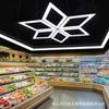 Led diamante em forma de lustre sala de exposições escritório de conferência ginásio shopping center supermercado criativo em forma de lâmpadas de emenda