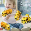 Venta al por mayor de fábrica rompecabezas juguetes para niños de vuelta a la fuerza modelo de coche de ingeniería cuatro mini coches juguetes de puesto caliente