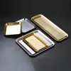 Plato Cuadrado Estilo Coreano de Acero Inoxidable 304 Chapado en Oro Plato para Barbacoa Restaurante de Hot Pot Plato para Bolas de Res Bandeja Espesa para Snacks y Postres