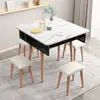 Mesa de Comedor Plegable Retráctil Moderna y Sencilla para Hogar, Apartamentos Pequeños, Mesa Plegable Móvil, Gabinete de Almacenamiento de Cocina, Mesa de Comedor Sencilla