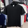 Camiseta masculina de algodão de alta qualidade, nova para o verão, de manga curta, moderna e versátil, corte solto, elástica, bordada, com toque premium