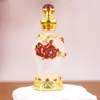 Produto Novo Retrô Estilo do Oriente Médio Romântico Cor Ameixa Esmaltação Artesanal Decoração Deslumbrante Decantador para Perfume Óleo Essencial