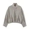 Chaqueta Bomber de Cuadros Versátil de Moda Estilo Europeo y Americano Nueva Otoño 2026 para Mujer 3046211