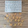 Molde de silicona para decoración de tartas con varias formas de letras mayúsculas en inglés, para hacer galletas de chocolate y azúcar.