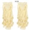 Extensões de Cabelo Sintético Estilo Europeu e Americano, 16 Presilhas, Conjunto de 7 Peças para Mulheres, Fibra de Alta Temperatura, Presilhas de Cabelo Longo Cacheado, Estilo Europeu e Americano