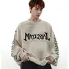 Moda Tendência Nova Deserto Simples Moletom Rasgado Masculino Tendência Estilo Patch Americano Estilo Japonês Jaqueta Versátil