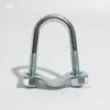 Abrazadera de Cruz para Tubería, Abrazadera Doble en Forma de U, Abrazadera Recta para Tubería, Sujetador Galvanizado, Conector de Tubería de Acero, Abrazadera de Fijación para Andamios